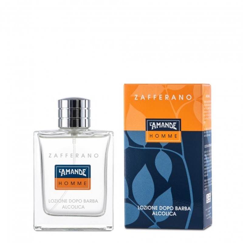 AMANDE Homme Zafferano Lozione Dopobarba Rinfrescante 100 ml - Sollievo e Freschezza Dopo la Rasatura