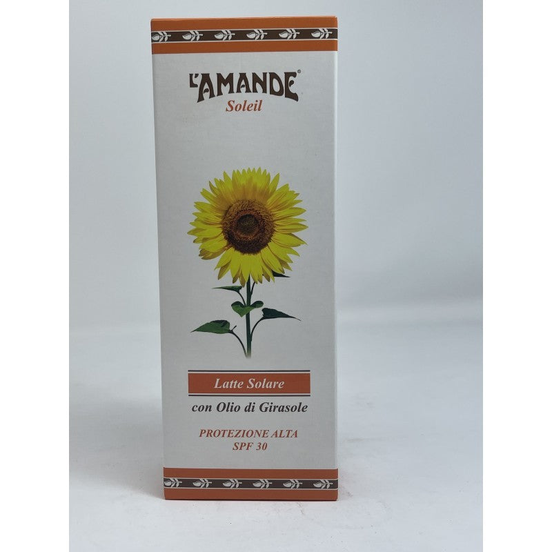 L'AMANDE Latte Solare Protezione Alta SPF 30 Olio di Girasole 200 ml