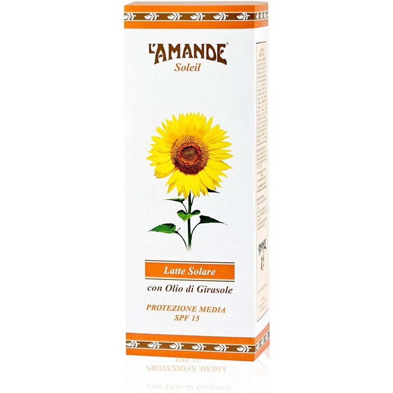 L'AMANDE Latte Solare Protezione Media SPF15 200 ml