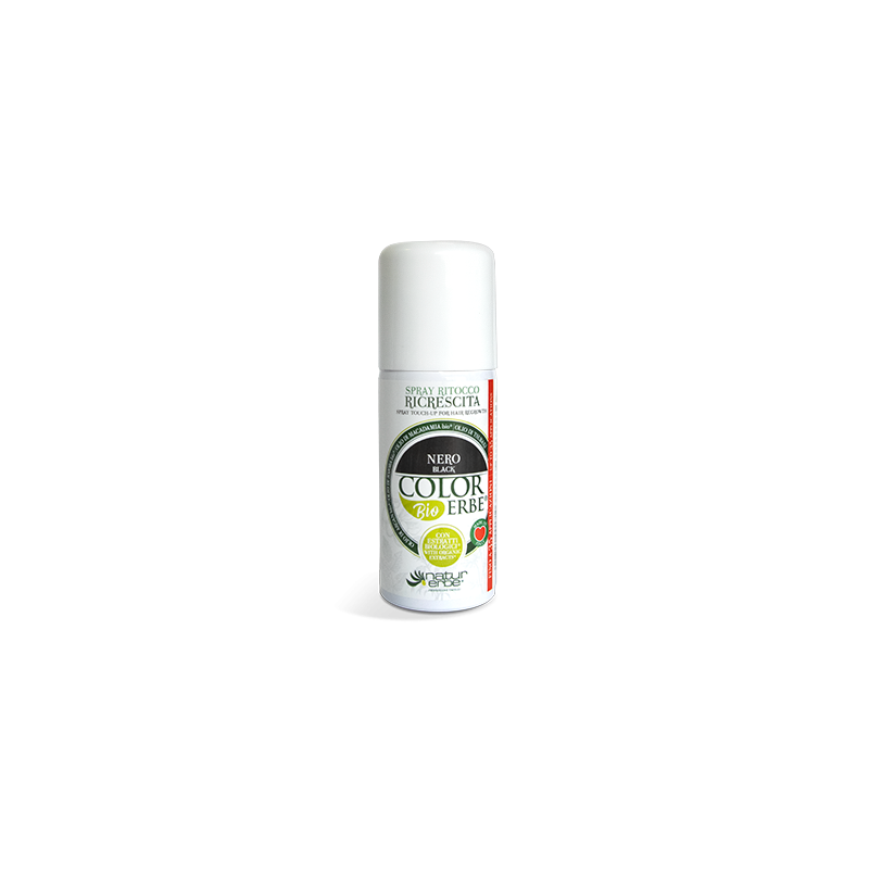 NATUR ERBE Spray Ritocco Ricrescita Nero Copertura Radici Instantanea 100 ml