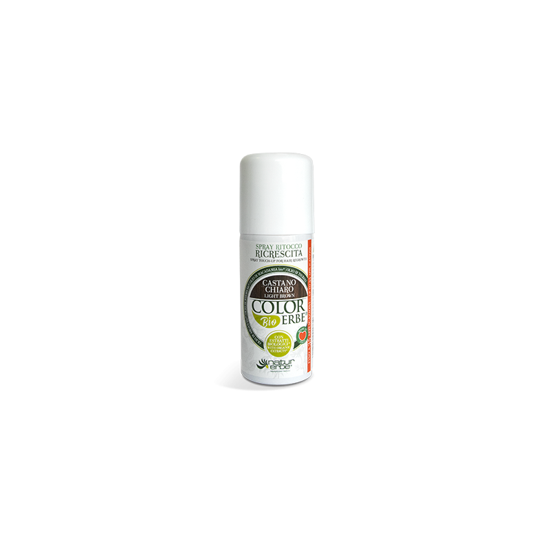 NATUR ERBE Spray Ritocco Ricrescita Castano Chiaro Copertura Impeccabile 100 ml