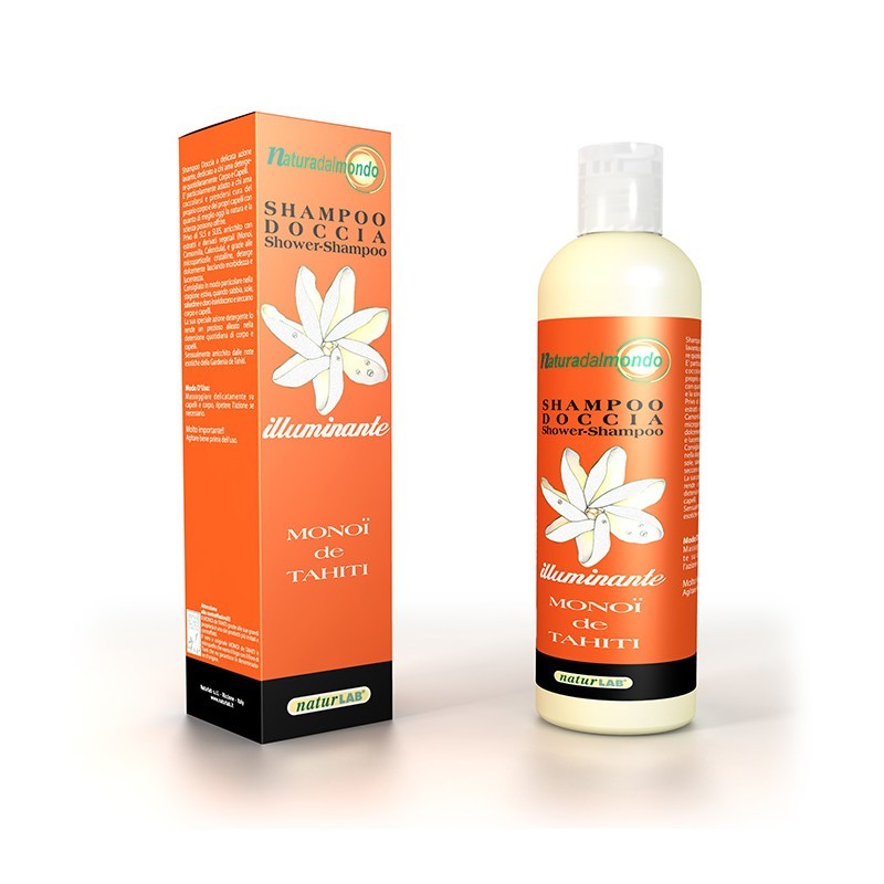 NATURLAB Shampoo Doccia Illuminante Monoi Corpo e Capelli Profumato 250 ml