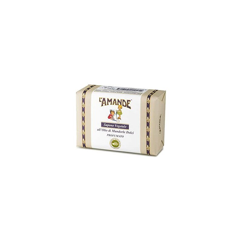 AMANDE Sapone Vegetale Olio Mandorle Dolci 200 g - Nutrizione e Delicatezza per Pelli Sensibili