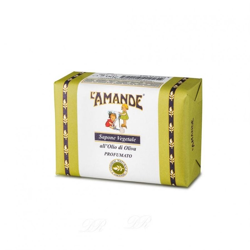 AMANDE Sapone Vegetale Olio Oliva 200 g - Nutriente e Delicato per Tutta la Famiglia