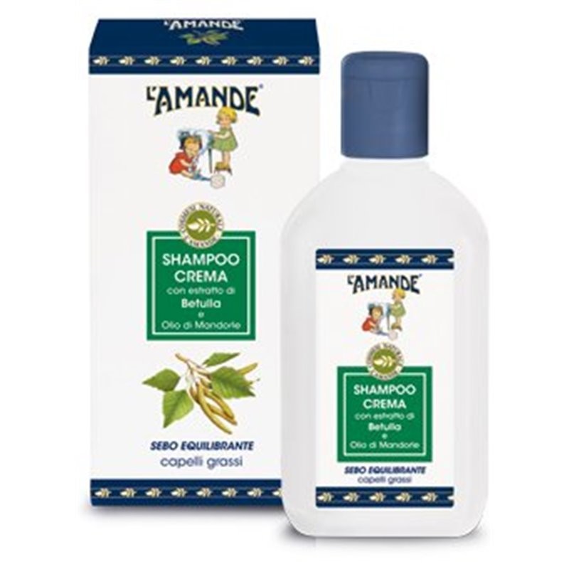 L'AMANDE Shampoo Crema Betulla e Capelli Grassi Sebo Equilibrante 200 ml