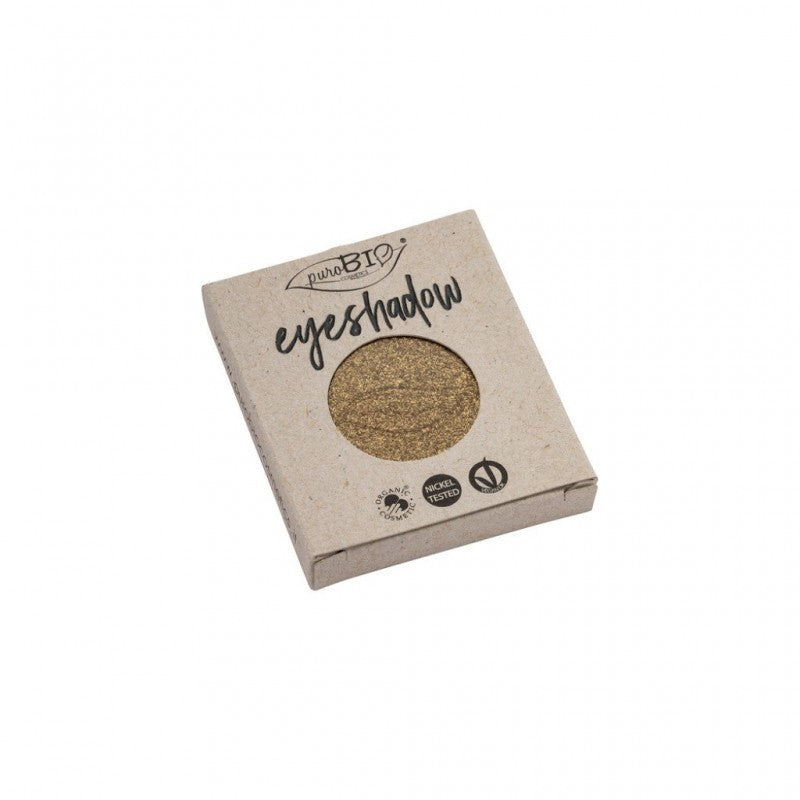 PUROBIO Ombretto Compatto Shimmer Ottone Refill 16 Luminoso e Caldo