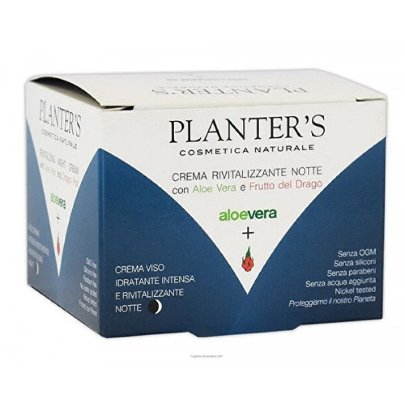 PLANTERS Crema Rivitalizzante Notte Aloe Vera Frutto del Drago Anti-Età 50 ml