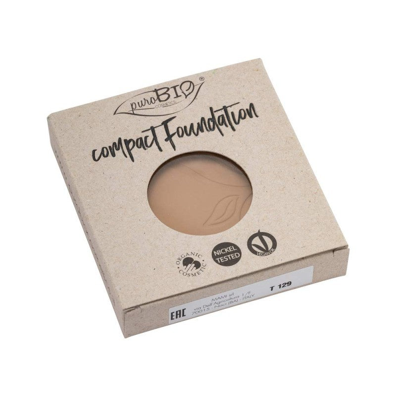 PUROBIO Fondotinta Compatto Refill 04 Beige Chiaro Uniformante e Naturale 9gr