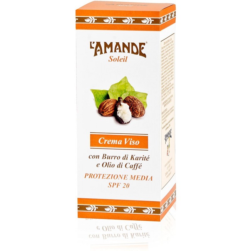 L'AMANDE Crema Solare Viso Protezione Media SPF 20 75 ml