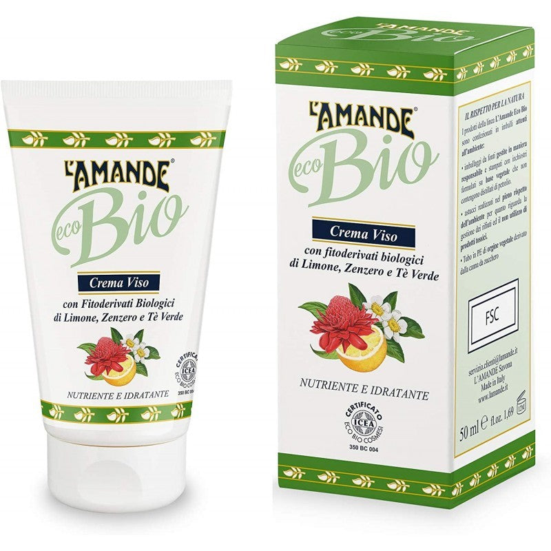 AMANDE Crema Viso Bio 50 ml - Trattamento Viso Biologico e Delicato