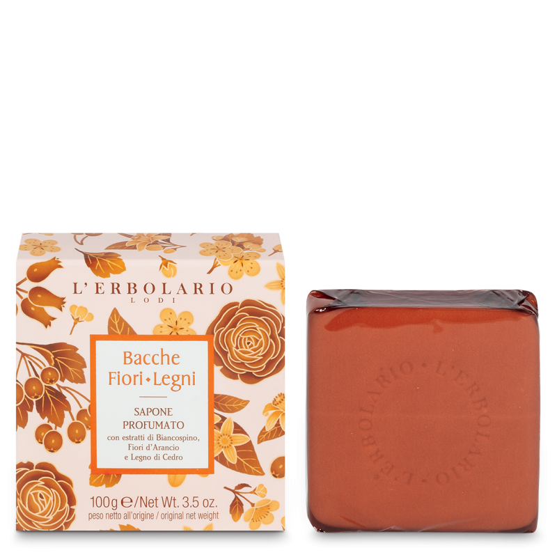 L'ERBOLARIO Bacche - Fiori - Legni Sapone Profumato 100 g - Sapone Solido Aromatico e Balsamico