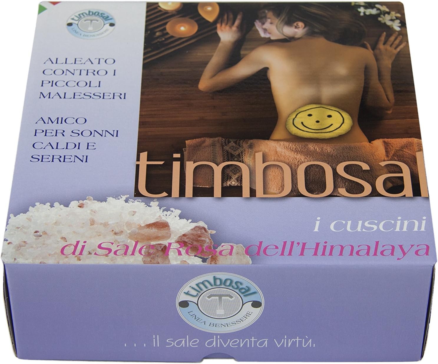Cuscino al Sale Rosa dell'Himalaya cocinella, Morbido, 34 x 25 cm