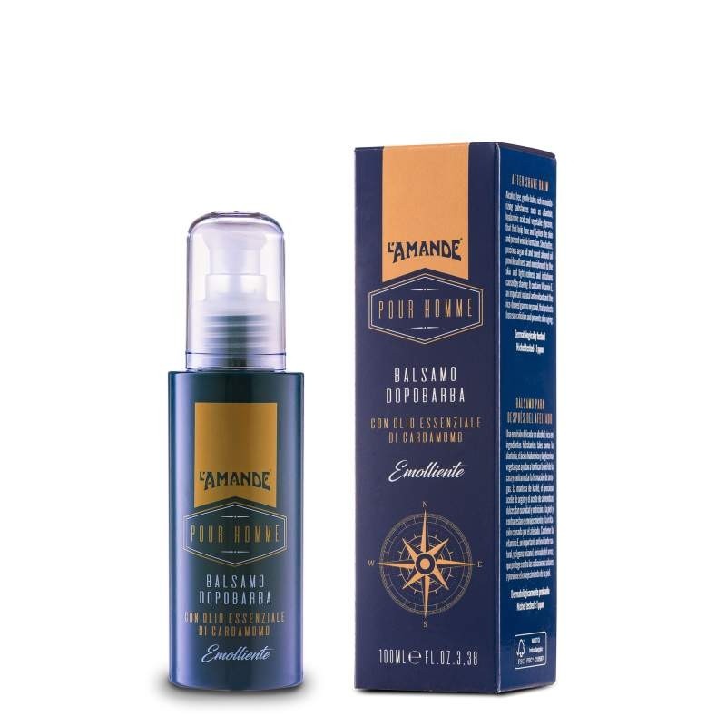 AMANDE Pour Homme Balsamo Dopobarba Idratante Antirughe Analcolico