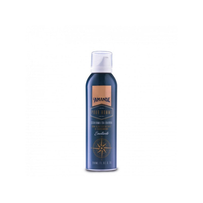 AMANDE Pour Homme Schiuma da Barba 200 ml - Rasatura Confortevole e Classica per l'Uomo