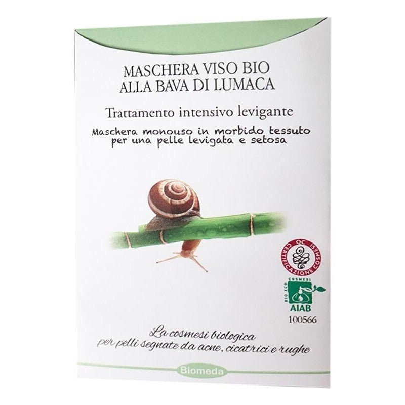 BIOMEDA Bava di Lumaca Maschera Viso Bio Monouso