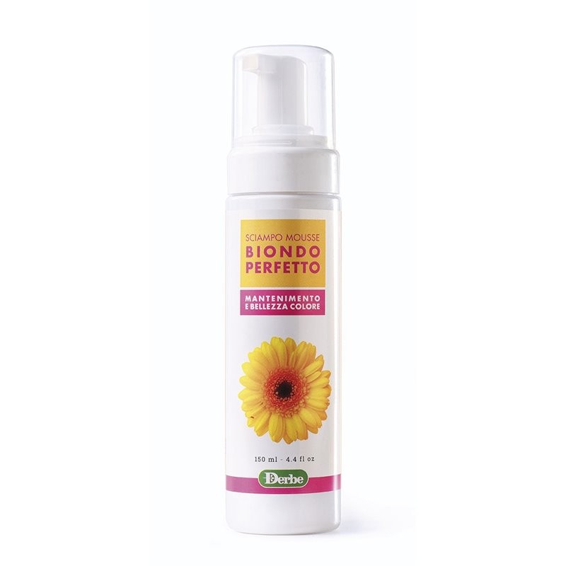DERBE Shampoo Mousse Biondo Perfetto Ravvivante 200 ml - Shampoo Mousse per Capelli Biondi Luminosi e Vitali