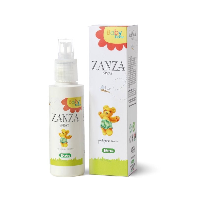 DERBE Zanza Spray Repellente Zanzare Naturale e Delicato 125 ml