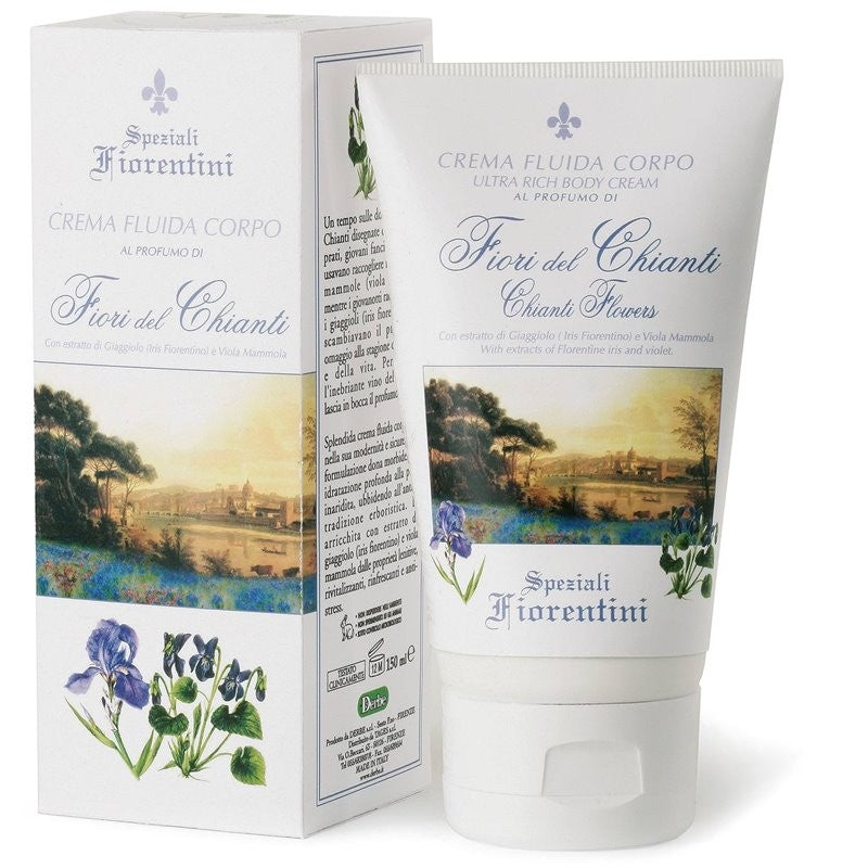 DERBE Fiori del Chianti Crema Fluida Corpo Idratante 150 ml - Crema Corpo Profumata e Leggera