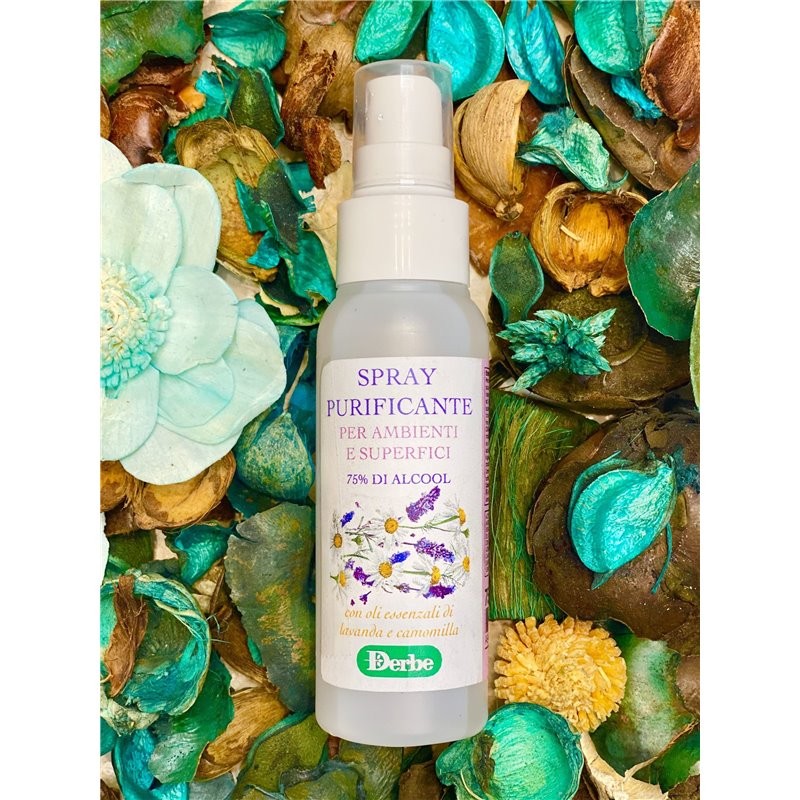 DERBE Spray Purificante per Ambiente e Superfici Igienizzante Formato Viaggio 75 ml
