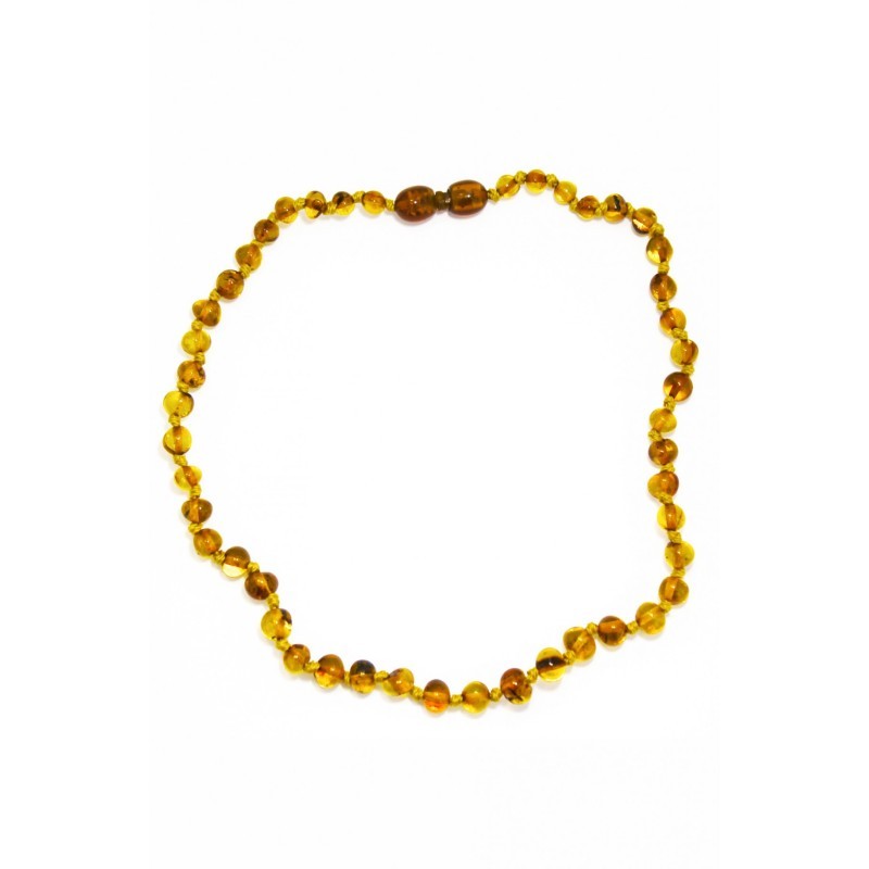 DHANVANTARI Collana Ambra del Baltico Colore Giallo Bambini Sollievo Naturale