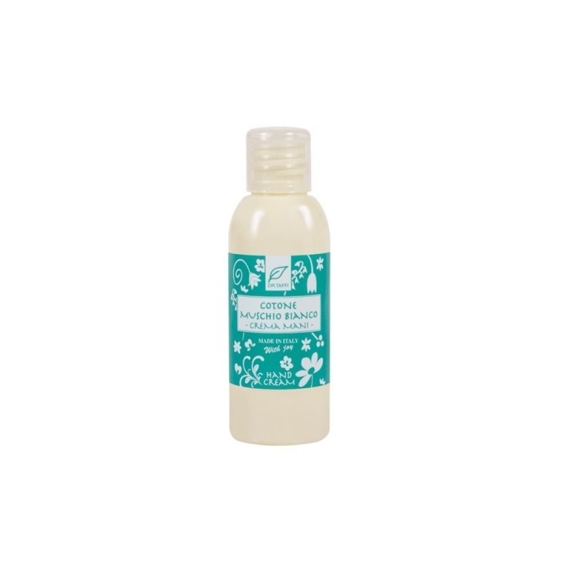 DR. TAFFI Crema Mani BIO Cotone Muschio Bianco 50 ml - Idratante eProfumata BIO