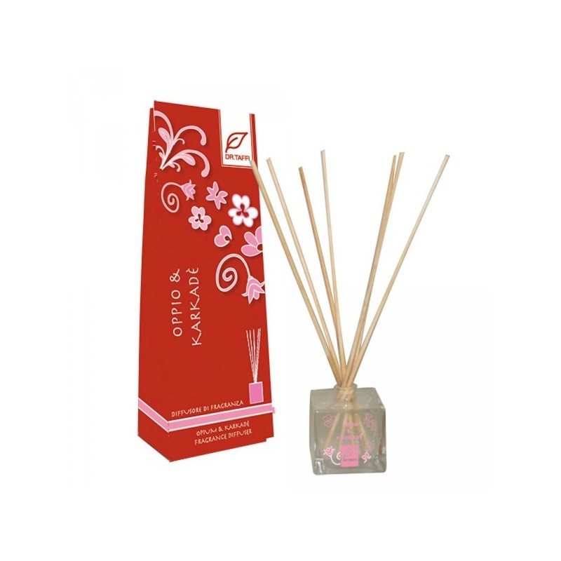 DR. TAFFI Diffusore di Fragranza Ambiente Oppio Karkadè 80 ml - Profumo Ambiente Orientale e Avvolgente