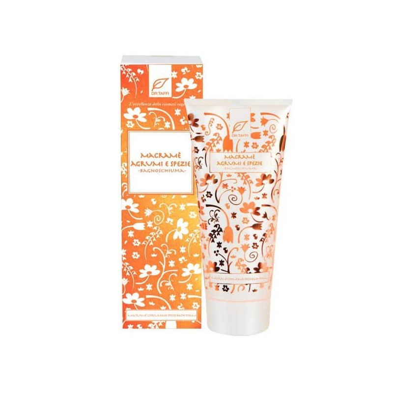 DR. TAFFI Bagnoschiuma Macramè Agrumi e Spezie 200 ml - Energizzante e Vivace