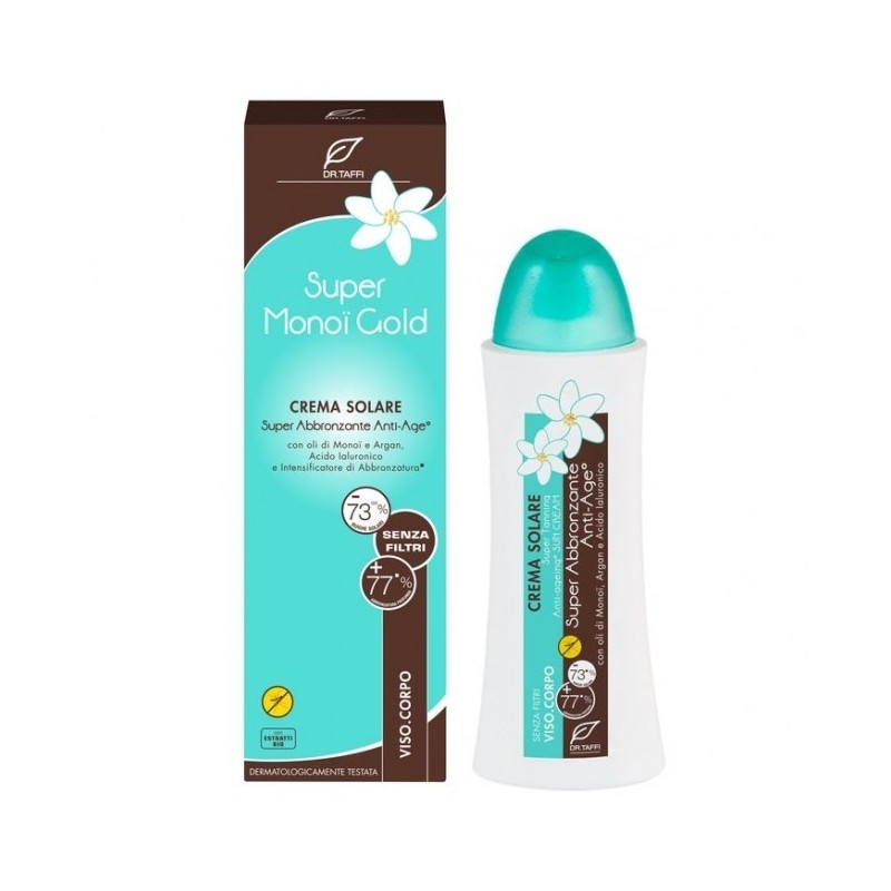DR. TAFFI Crema Super Abbronzante +77 - Monoï - 150 ML