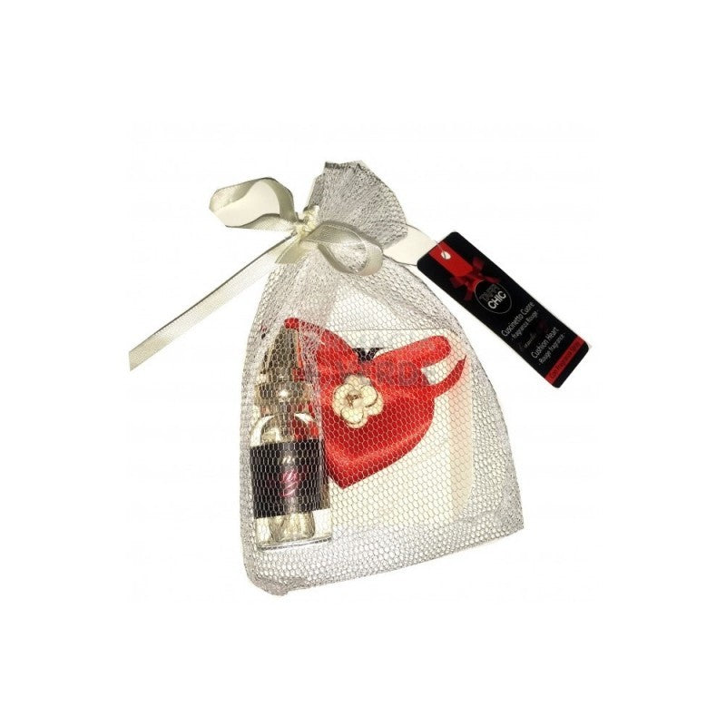 DR. TAFFI Cuscinetto Profumatore per Cassetti Cuore Camelia Rouge con Spray 10 ml