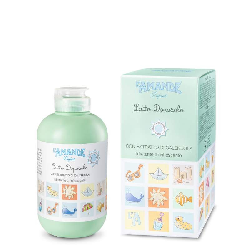 AMANDE Enfant Latte Doposole 200 ml - Idratazione e Sollievo Dopo Sole per Bambini