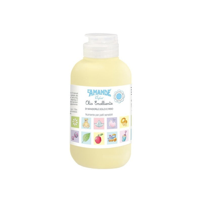 AMANDE Enfant Olio Emolliente 150 ml - Nutre e Protegge la Pelle Sensibile dei Bambini