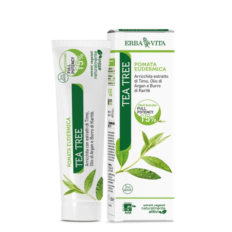 ERBA VITA Pomata Tea Tree 50 ml - Pomata Naturale Purificante e Lenitiva