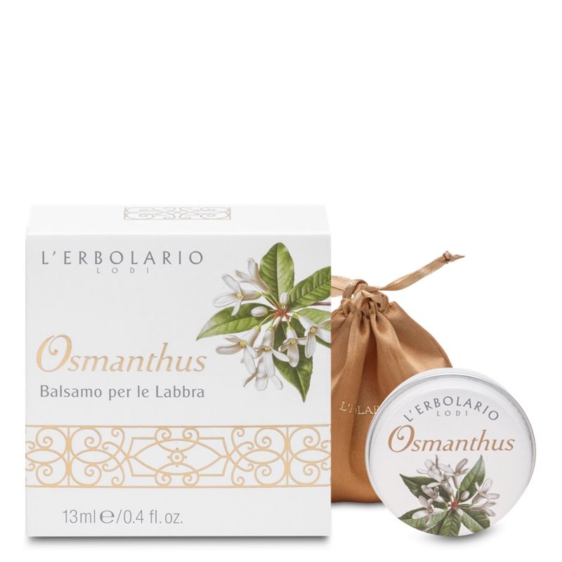 L'ERBOLARIO Osmanthus Balsamo Labbra Sacchetto in Raso Edizione Limitata 13ml - Balsamo Labbra Profumato e Idratante Edizione Sp
