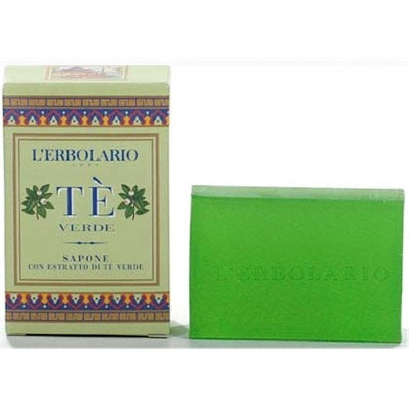 L'ERBOLARIO Tè Verde Sapone 100 g - Sapone Solido Fresco e Energizzante