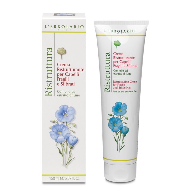 L'ERBOLARIO Ristruttura Crema Ristrutturante per Capelli Fragili e Sfibrati 150 ml