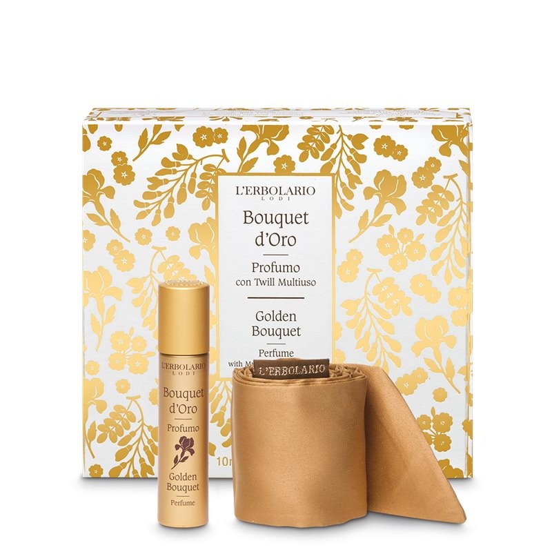 L'ERBOLARIO Bouquet d'Oro Profumo con Twilly Multi Uso - Edizione Limitata 10 ml - Profumo Floreale Prezioso