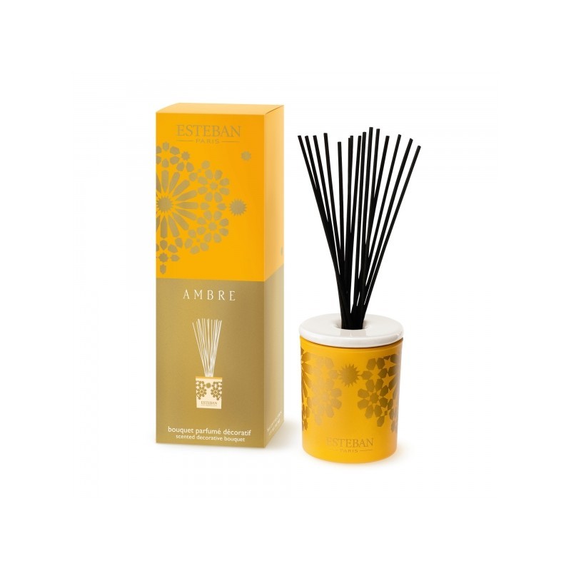 ESTEBAN Ambre Bouquet Parfumé Décoratif et sa Recharge 100 ml - Bouquet Oriental Élégant