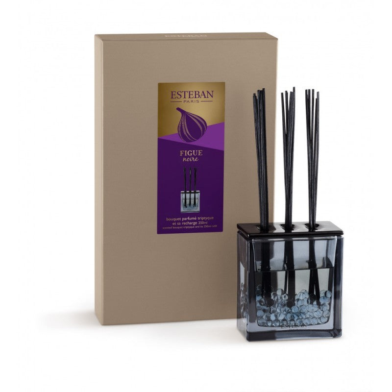 ESTEBAN Figue Noire Bouquet Parfumé TRIPTYQUE et sa Recharge 250 ml - Bouquet Fruité Gourmand