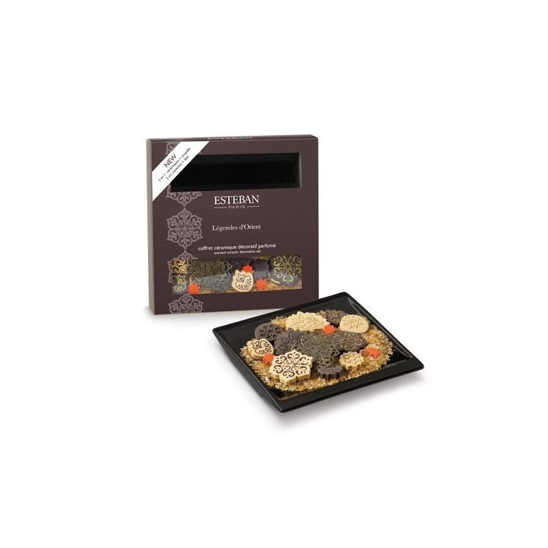 ESTEBAN Légendes d'Orient Coffret Décoratif Céramique Parfumée - Coffret Cadeau Oriental et Mystérieux