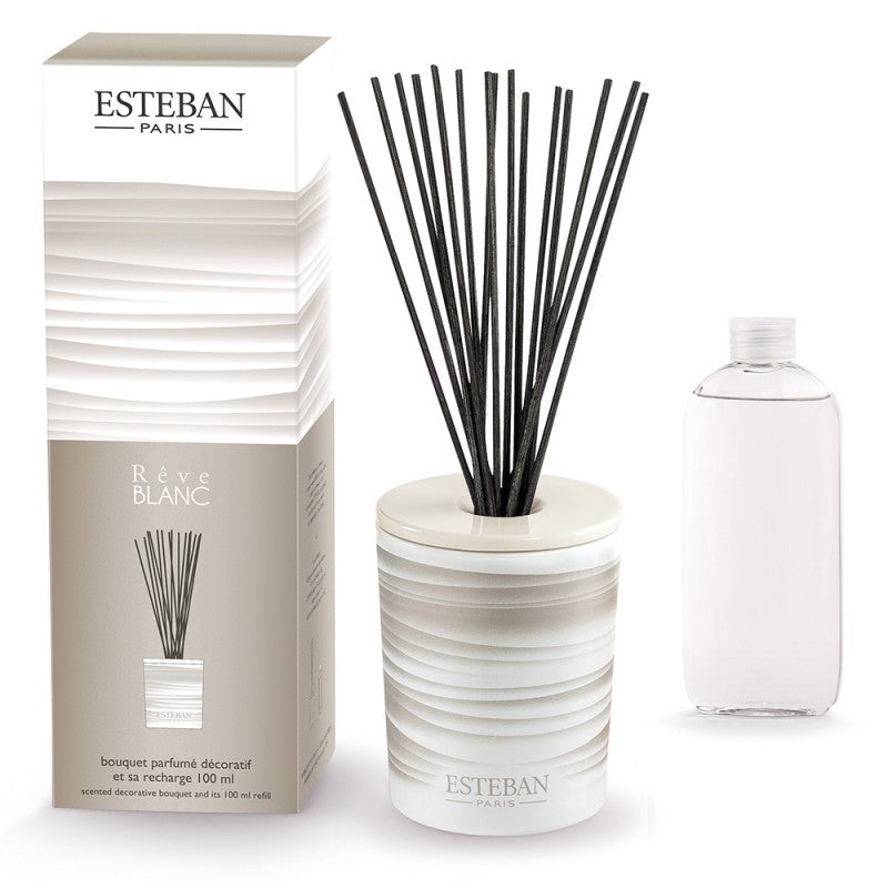 ESTEBAN - Paris ParfumsRêve Blanc Bouquet Parfum Décoratif et sa Recharge 100 ml