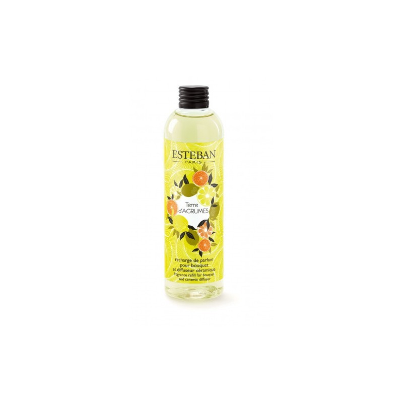 ESTEBAN Terre d'Agrumes Recharge de Parfum 250 ml - Recharge Parfum Agrumes Pétillant