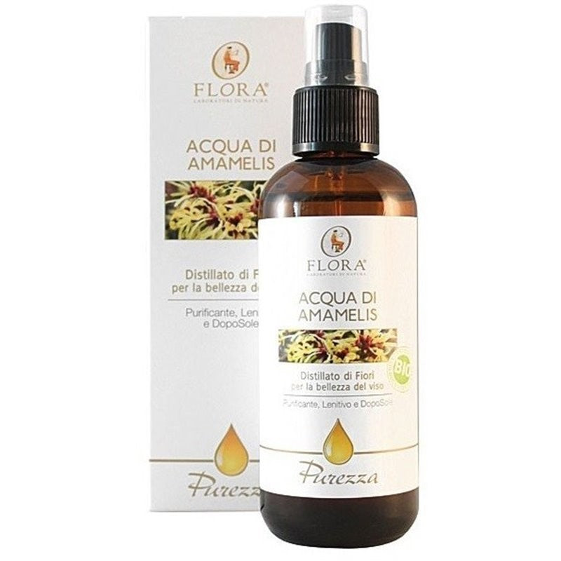 FLORA Acqua di Amamelis 100 ml Bio Cosmos - Eau d'Hamamélis Bio