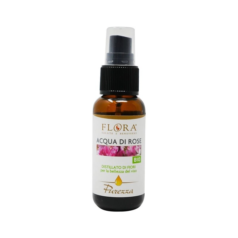 FLORA Acqua di Rose 30 ml Bio Cosmos - Eau Florale de Rose Bio Format Voyage