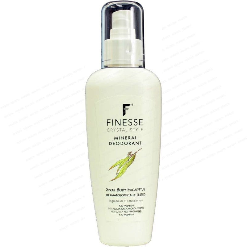 FINESSE Eucalyptus Allume di Potassio Deo Spray 125 ml Deodorante Spray Eucalipto Naturale