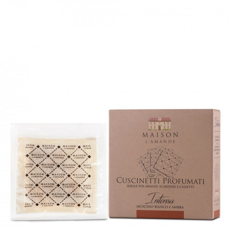 AMANDE Maison L'Amande Tris Cuscini Profumati Intensa - Profumo Elegante per Cassetti e Armadi