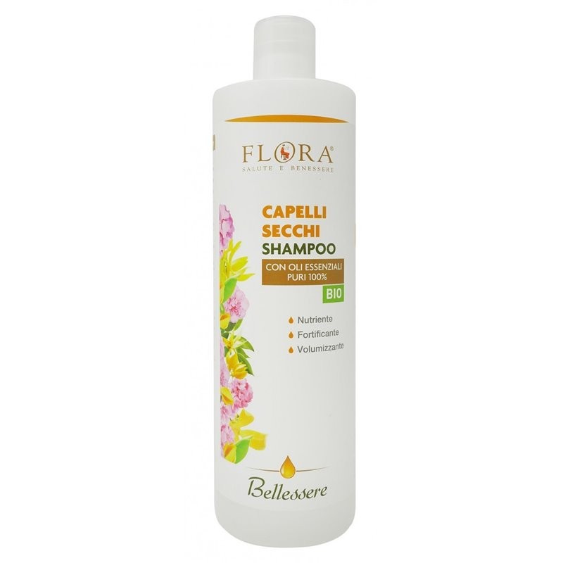 FLORA Shampoo Capelli Secchi 1 Litro Bio BDIH