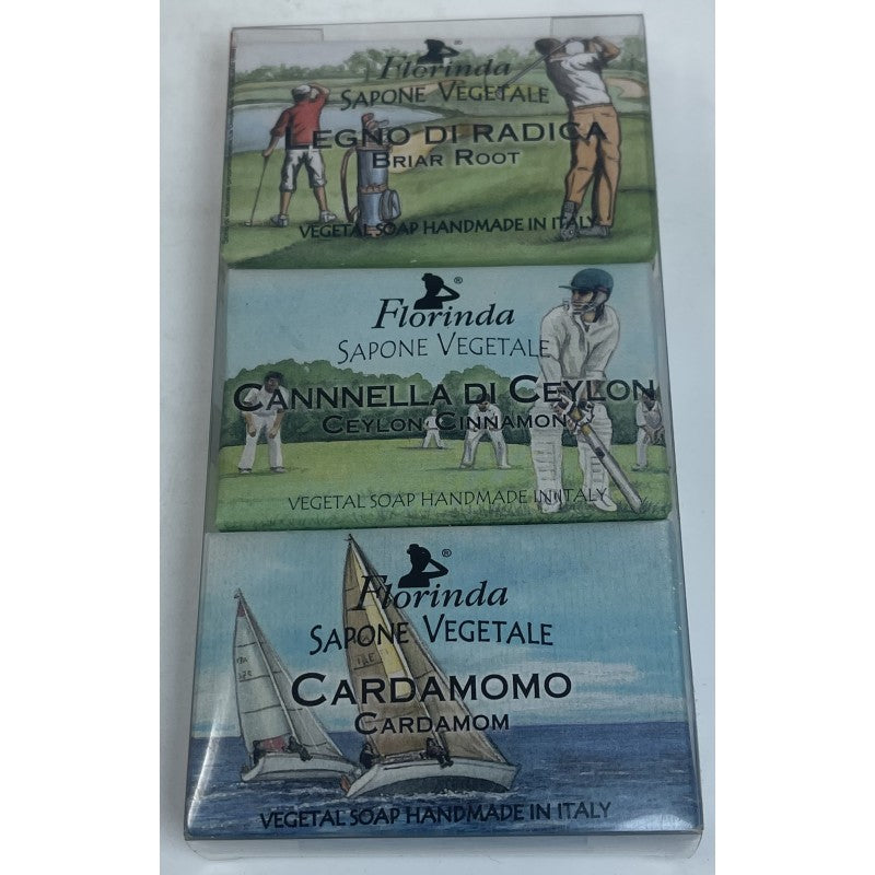 LA DISPENSA Scatola Acetato 3 Saponi Sport 50 grammi