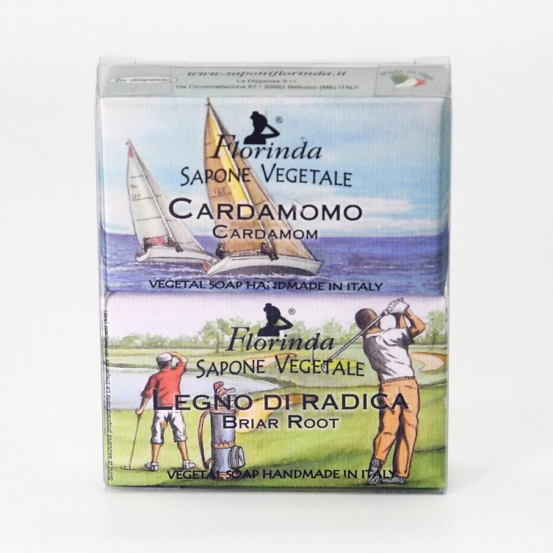 LA DISPENSA Scatola Due Saponi 50 gr Sport Cardamomo/Legno
