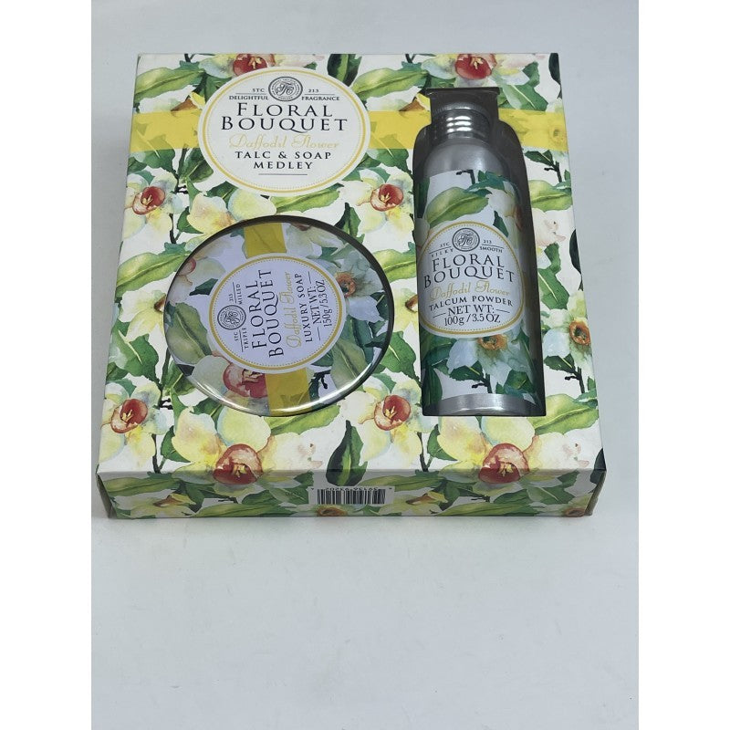 LA DISPENSA Confezione Regalo Narciso Sapone in Lattina 150 gr+Talco 100 gr