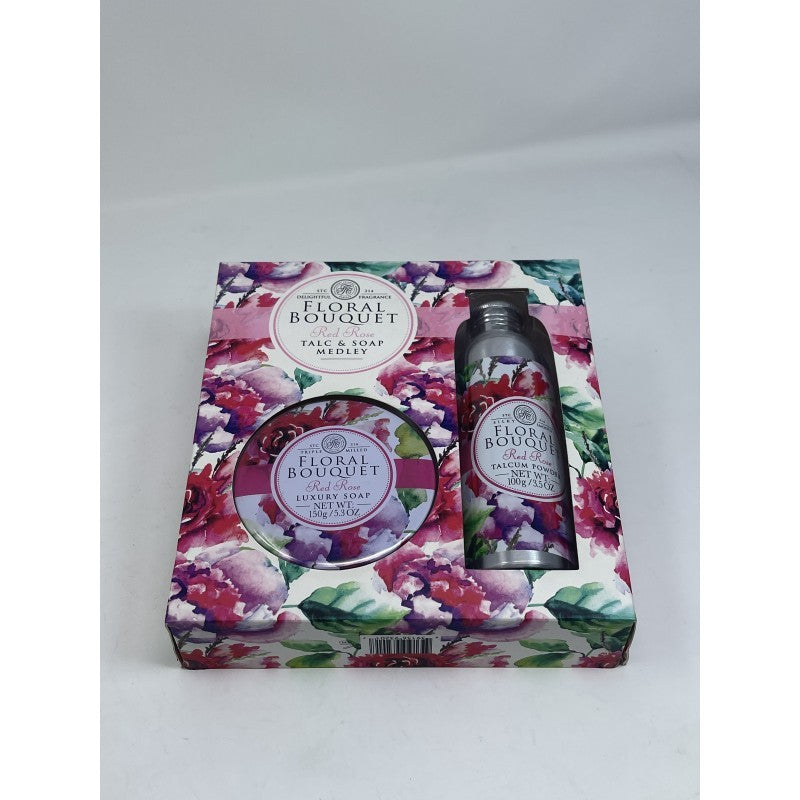 LA DISPENSA Confezione Regalo Rosa Rossa Sapone in Lattina 150 gr+Talco 100 gr